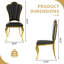 Chaise d'appoint de salle à manger rembourrée en similicuir H 19 po avec pieds en acier inoxydable Mery-2005473348-2005473350