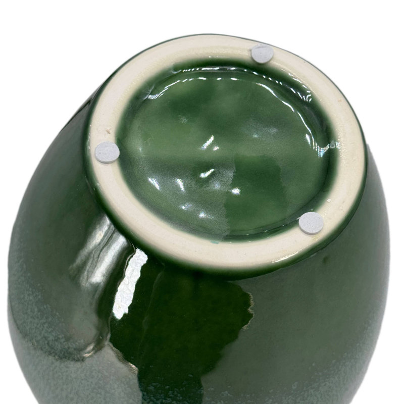 Green Glazed Decorative Ceramic Vase 11"