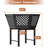 22.5in Portable Hexagon Smokeless Fire Pit with Bag