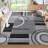Washable Area Rug Modern Geometric Accent Rug, Non-Slip Contemporary Floor Mats, Stain-Resistant Soft Low Pile Indoor Carpet for Bedroom, Nursery, Living Room-1551697579-1545379894