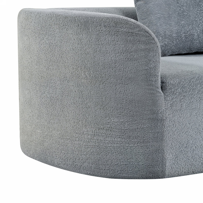 Canapé modulaire incurvé moderne Boneless, Gris clair