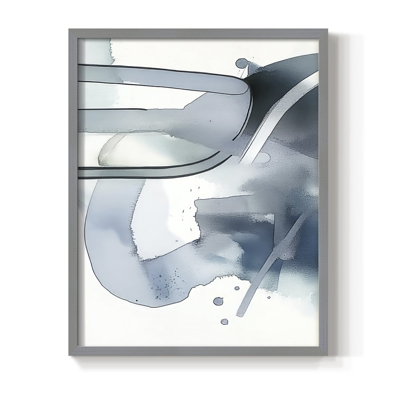 "ABSTRACT Series DCCXLIX" par J Paul, H 11 po x l 9 po, Gris