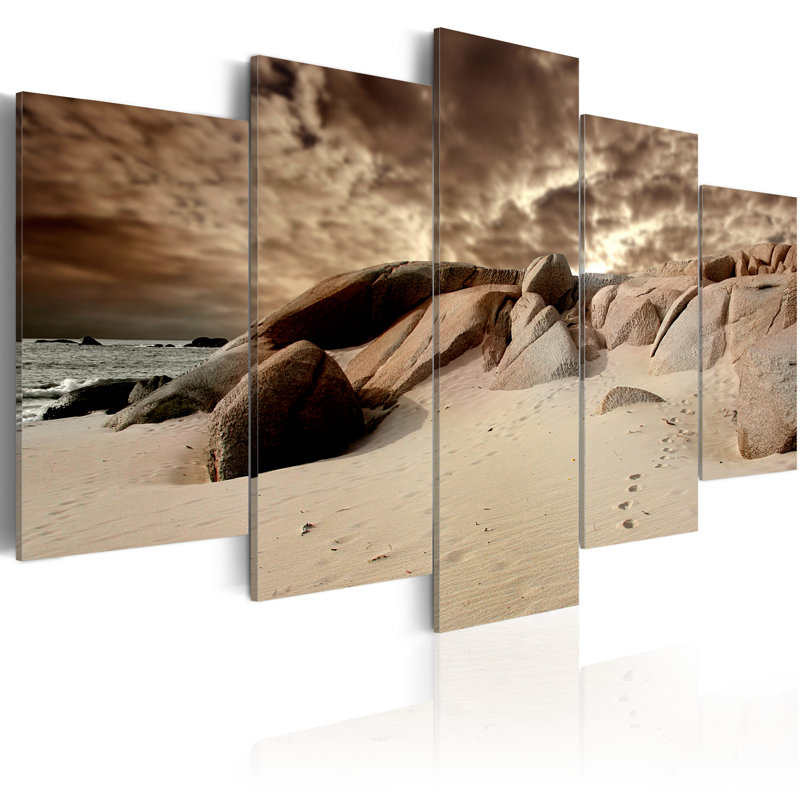 5 Piece No Frame Print on Canvas, 50cm H x 100cm W