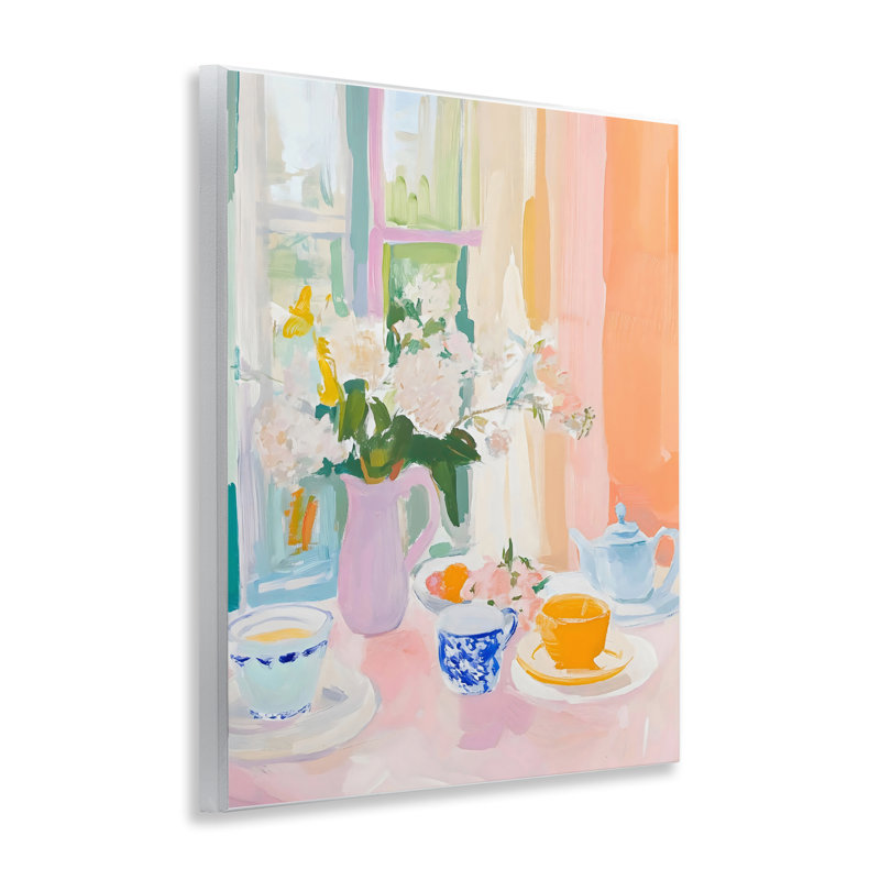 Breakfast Still Life Abstraction Wall Plaque, design by The Prints Vibe