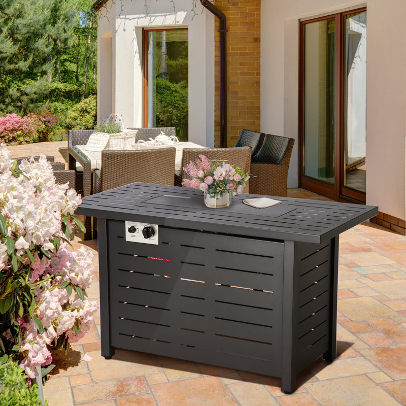Propane Fire Pit,csa-listed Outdoor Propane Fire Table,gas Fire Pit 50,000 Btu Steel Fire Pit Table With Lid