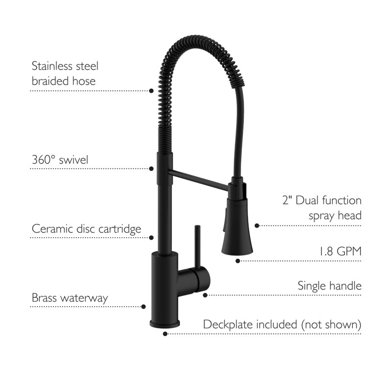 Spencer Pull Down Single Handle Kitchen Faucet