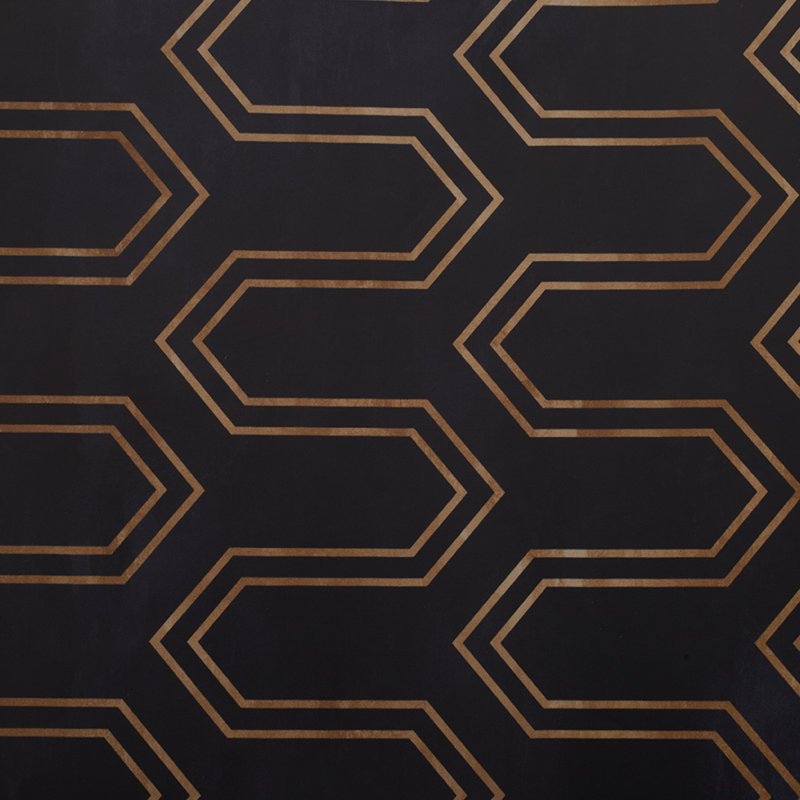 Black and Gold Geometric Wallpaper
