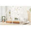 Lits plateforme simple en métal, style maison avec barrière de sécurité, garde-corps blancs à 2 lits partagés, fabrication-130115646