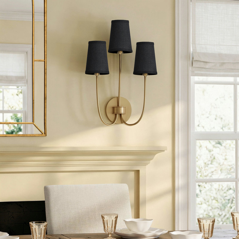 Revel 3 - Light Dimmable Brass Armed Sconce