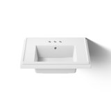 Tresham® Ceramic 24" Pedestal Bathroom Sink with Overflow