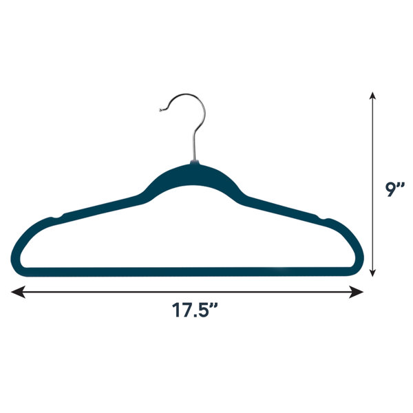 Rebrilliant Oaklee Non-Slip Plastic Velvet Hanger Packs - Heavy Duty Felt  Hangers with Stainless Steel Swivel Hooks & Reviews