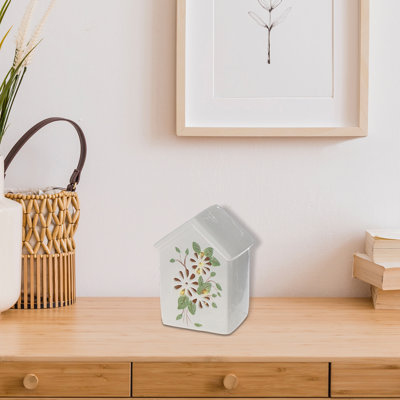 Maison florale à DEL en céramique