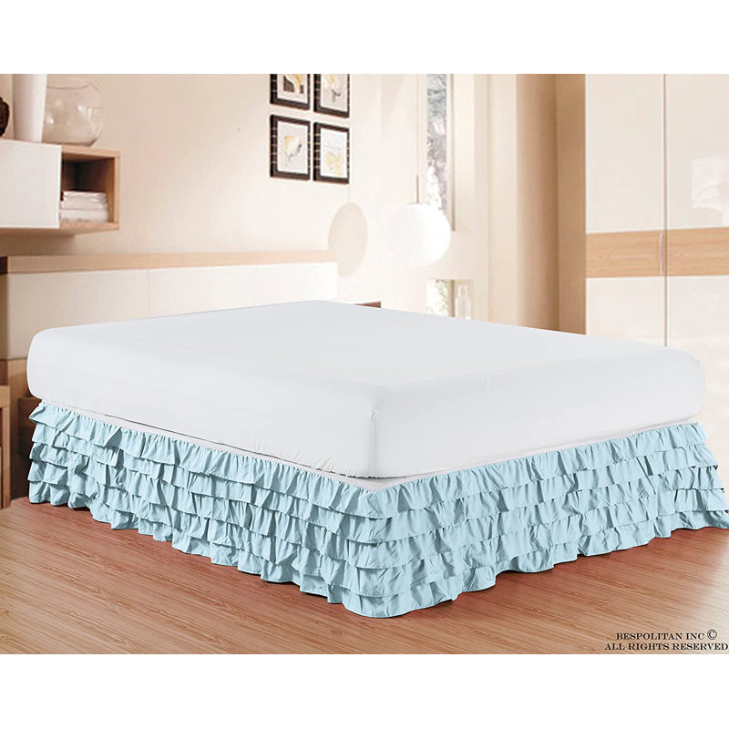 Jupe de lit Comfort, Grand lit, Turquoise
