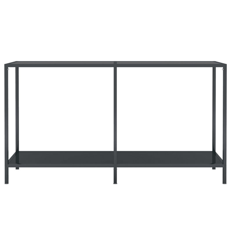 Hekkel Glass Top Console Table, 75.5 H x 140 W x 35 D cm