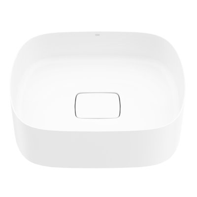 Lavabo de salle de bain VIGO UltraThin ™ L 16 po x l 14 po blanc mat Matte Stone ™