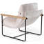 Fauteuil d'appoint en tissu beige moderne Mayher