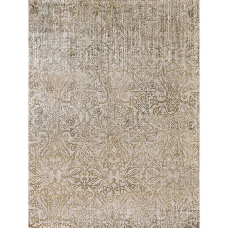 Koda Handmade Synthetic Brown/Beige Area Rug, Rectangle 9' x 12'