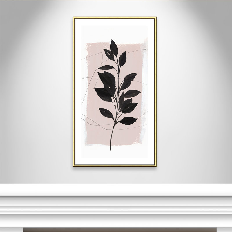«Ramie I» par Isabelle Z - reproduction d'art, H 45,5 po x l 25,5 po x P 0,88 po, Papier encadré doré