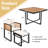 9-Pieces Premium Acacia Wood Patio Dining Set with Cushions, 4 Cushioned Chairs & 4 Ottomans & 1 Square Table-1168485042
