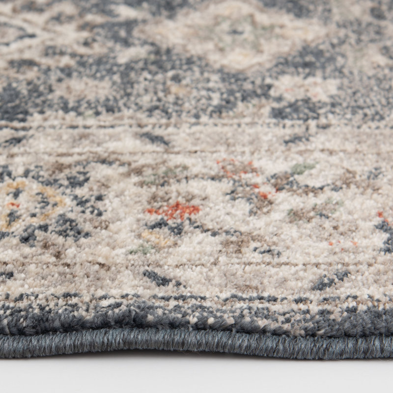 Tapis oriental bleu, Rectangle 2 pi 3 po x 3 pi