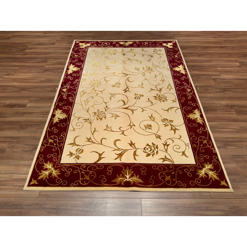 Tapis rouge en laine noué à la main Original Original