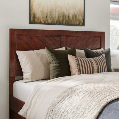 Emmitte Solid Wood Rustic Chevron Headboard