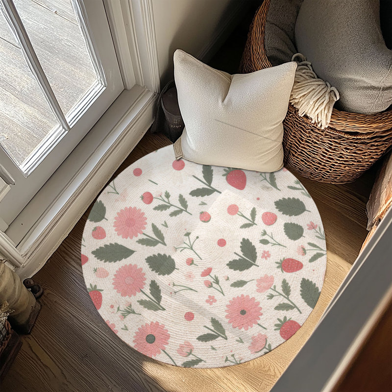 Tapis tressé Daisy & Berry Delight, Rond 5 pi