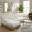 L-shaped, breathable, comfortable fringe-trimmed sofa-128969661-128969662