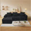 Canapé modulaire convertible convertible en microfibre-991066157
