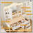 Vanity Desk with Mirror and Lights,Makeup Vanity with 2 USB Power Strip,Vanity Set with Two Drawers and Three-drawer Chest, 3 Lighting Modes Adjustable Brightness, Foldable Three-sided Mirror(White)