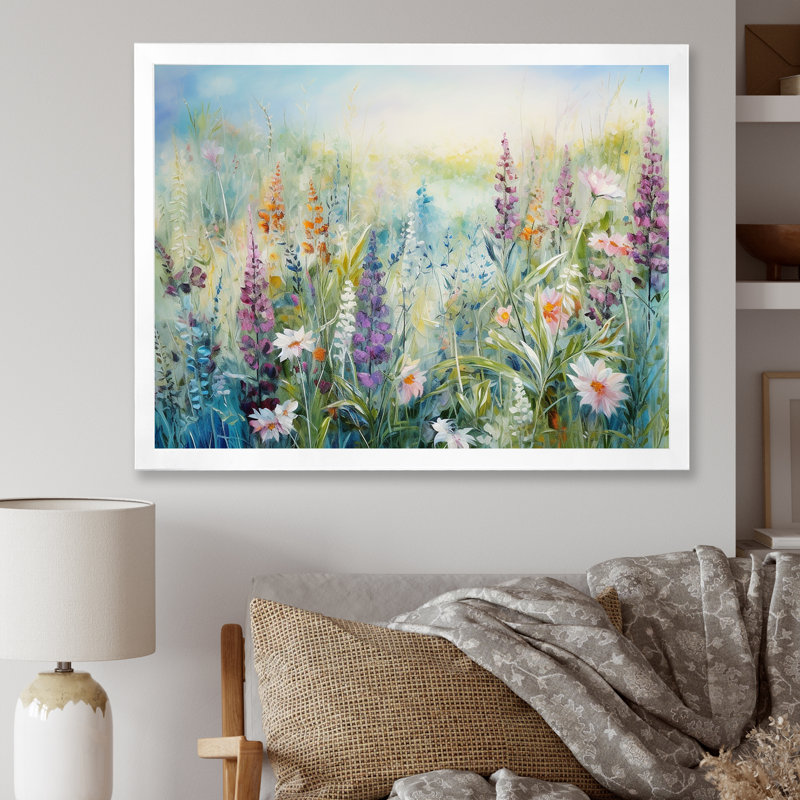 «Minimal Herbs Country Charm», reproduction sur toile, Cadre simple blanc, H 30 po x l 40 po x P 1,5 po