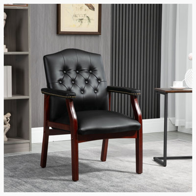 Reception Guest Chairs W/Padded Seat and Arms Ergonomic Mid-Back Office Executive Side Chair for Meeting Waiting Room