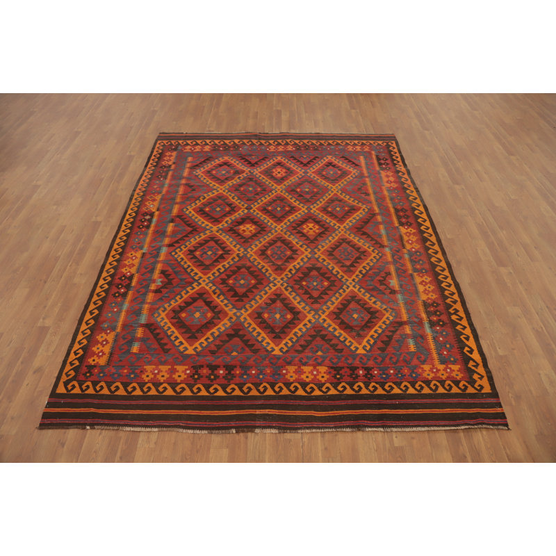 Tapis kilim en laine Trellis