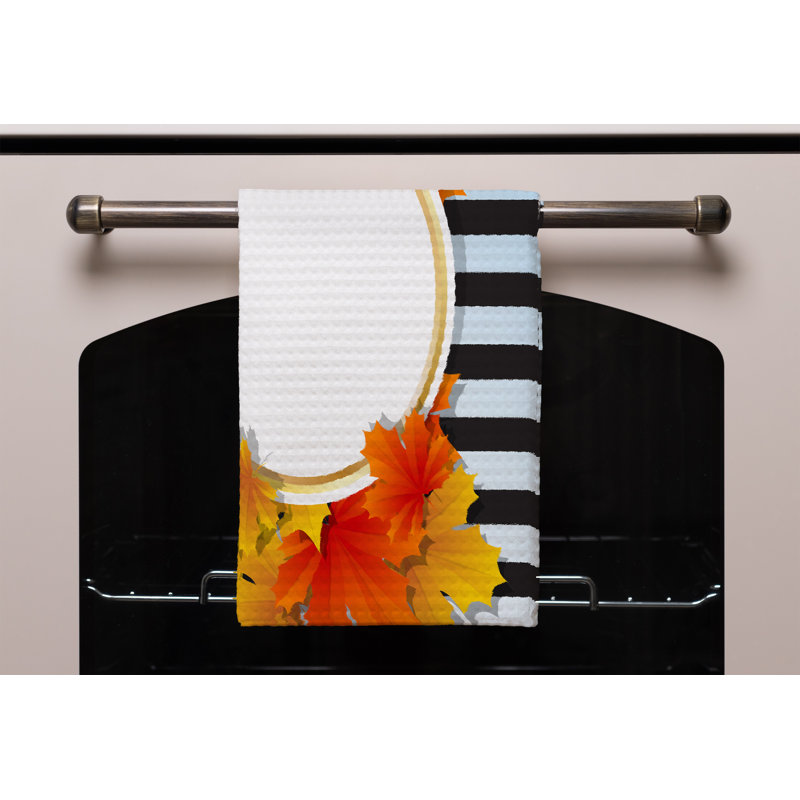 Cotton Stripe Waffle Tea Towel Kitchen Towel