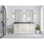 Boston 72 In. W X 22 In. D Double Sink Bathroom Vanity In Alabaster With 2 In. Piatra Grey Quartz