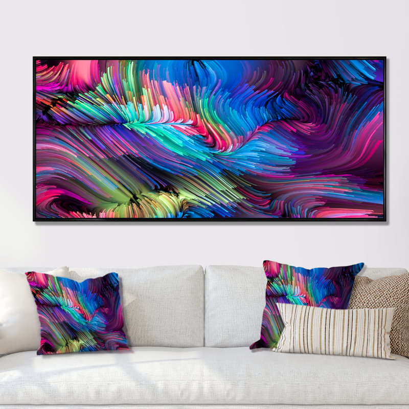 «Escape of Liquide Art», impression sur toile, Cadre noir, H 8 po x l 12 po x P 1 po