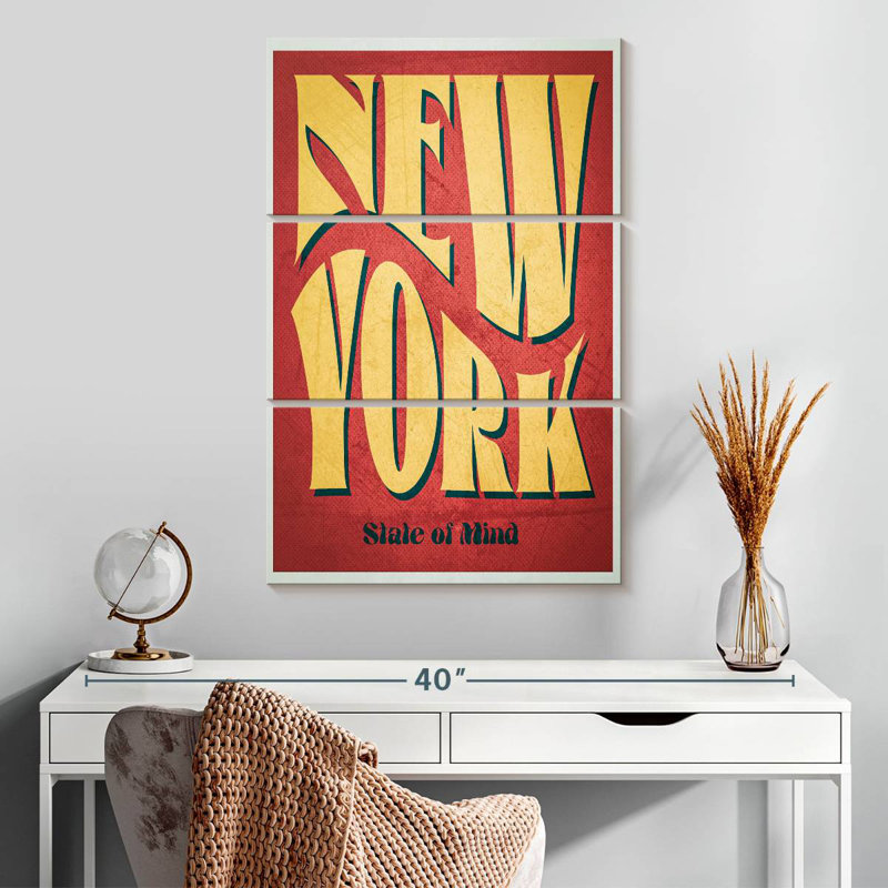 Masam New York State of Mind - rouge, H 32 po x l 20 po