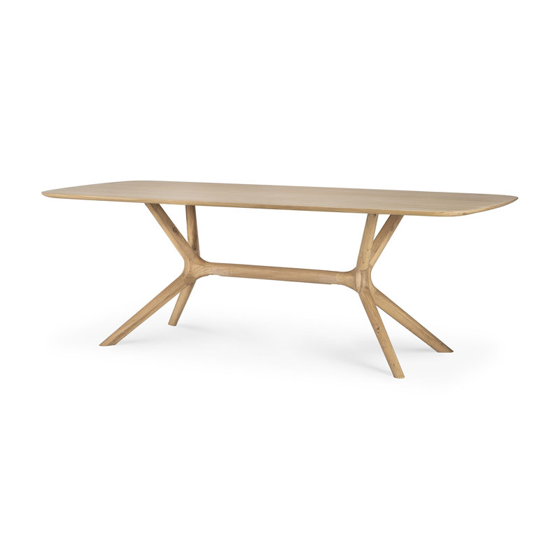 X Solid Oak Dining Table, 30" H x 88.1" L x 39.4" W
