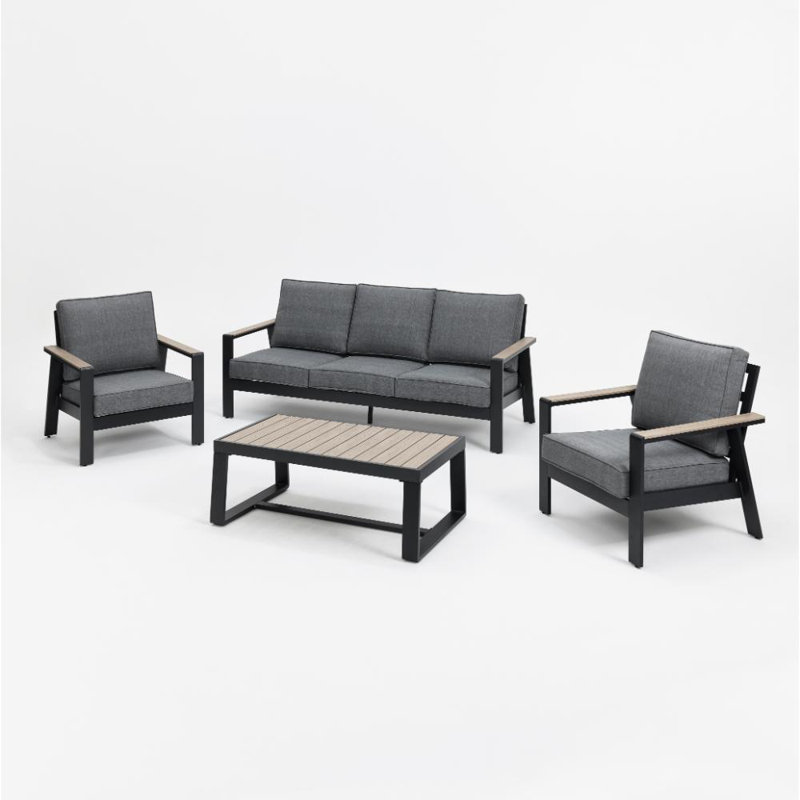 Catarena Aluminium Garden Set, Grey/Black