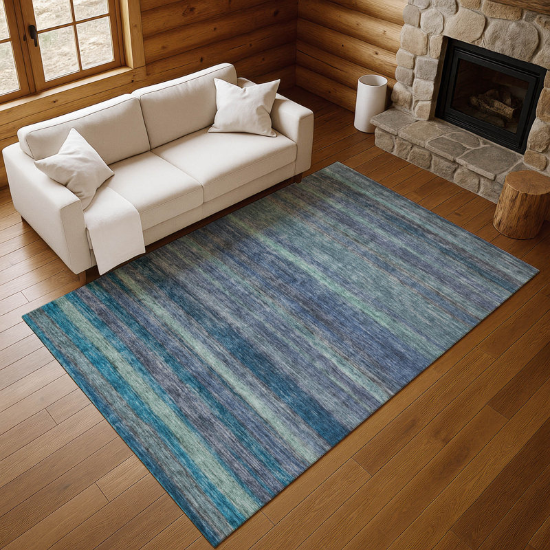 Premium Machine Washable Marasco AMF1639 Stripes Rug, Rectangle 5' x 7'6"