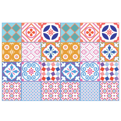 Carreau de terrain en vinyle 6 po x 6 po Moroccan