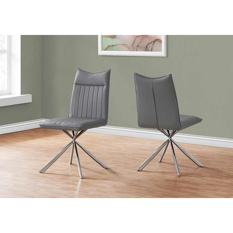 Chaise de salle à manger Brownotter, Taupe, Argent argent