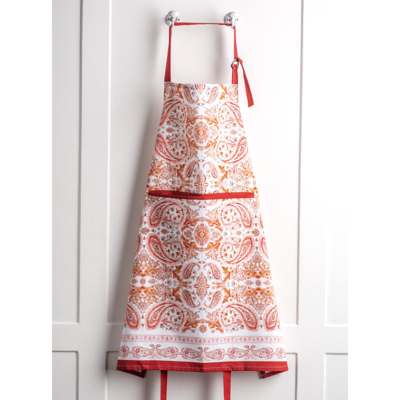 Maison d'Hermine  Orient 100% Cotton Apron - 27.5" x 31.5"
