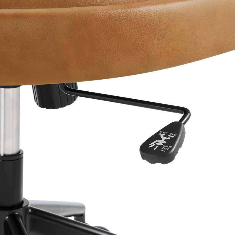 Chaise de bureau en cuir Pinnacle, Tanné
