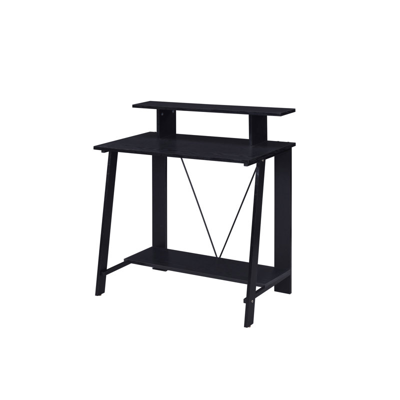 Nypho Metal Base Writing Desk, Black