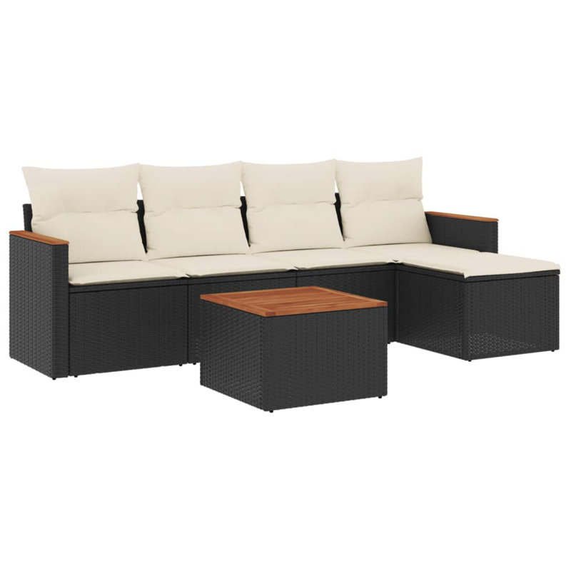 Grand canapé modulaire en rotin PE Vidaxl