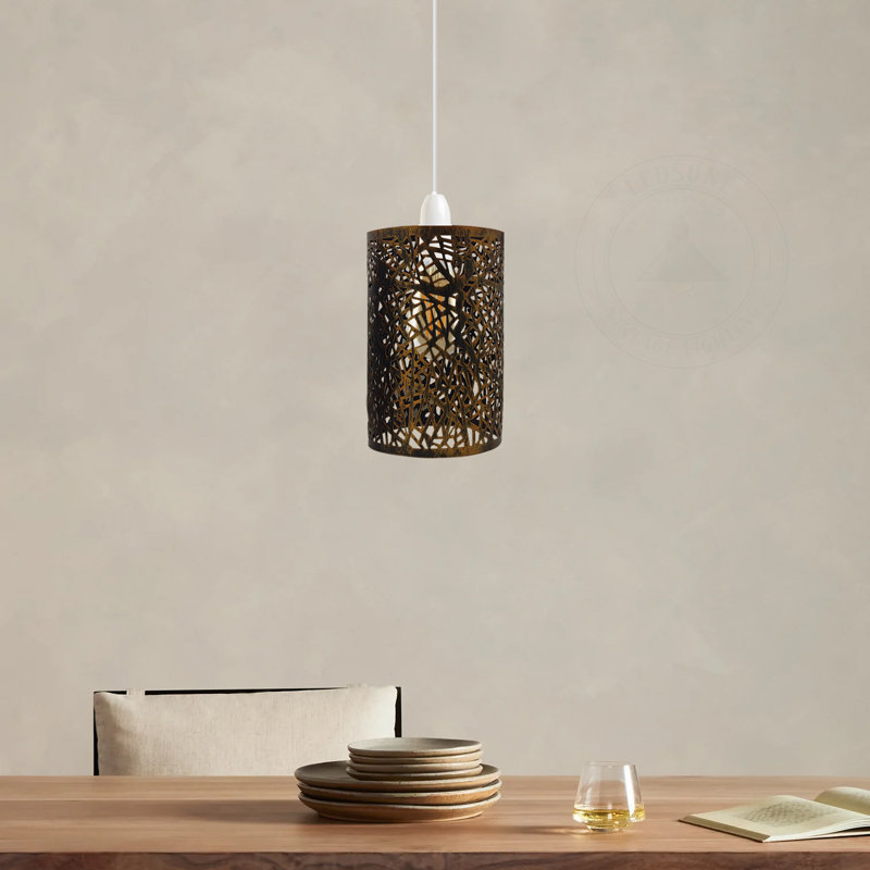 25cm H Metal Drum Lamp Shade ( Uno ), Brushed Copper