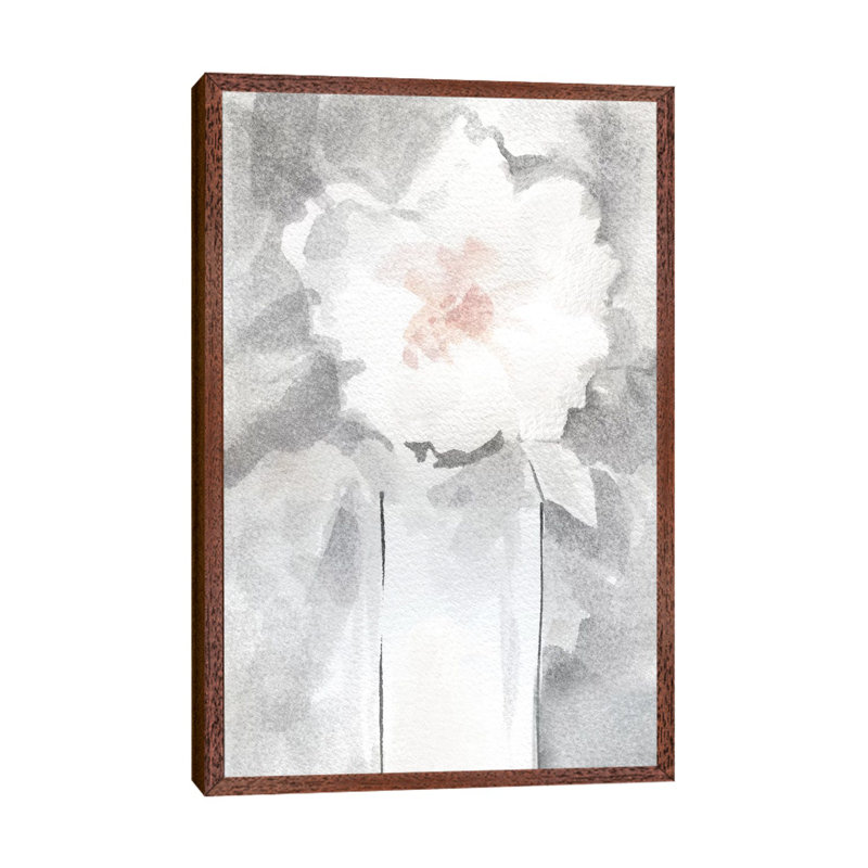 Silver Blush II by Carol Robinson - Painting on Canvas, Classic Brown Wood Framed, 101.6 cm H x 66.04 cm W
