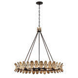 Monarch 8-Light Chandelier in Champagne Mist with Coconut Shell by Breegan Jane