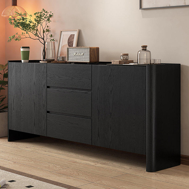 Classic Simple Style Sideboard, Black